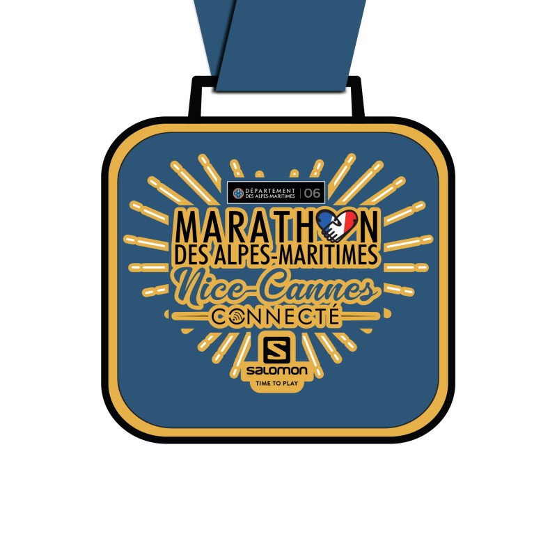 Médaille Collector Marathon des Alpes-Maritimes Connecté / evenements-connectes